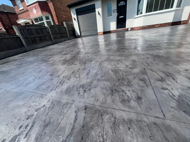 New Pattern Imprinted Concrete Driveway in Salford