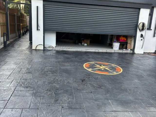 New Pattern Imprinted Concrete Driveway in Northenden Manchester