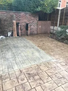 New concrete patio in Didsbury, Manchester