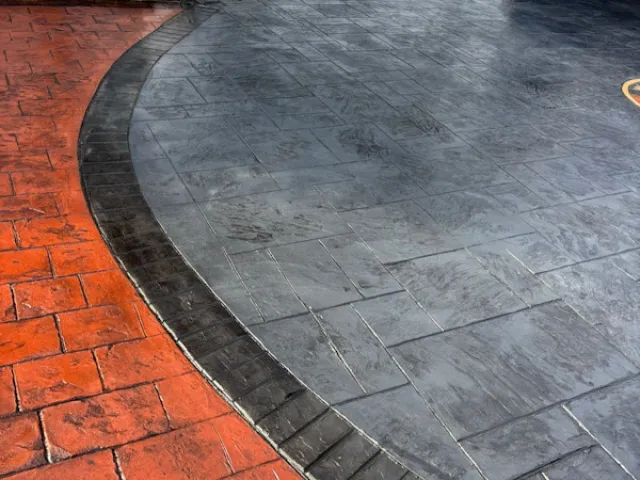 New Pattern Imprinted Concrete Driveway in Northenden Manchester