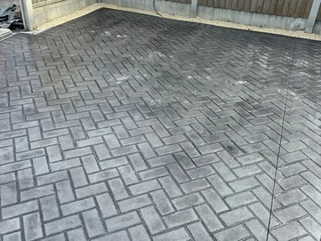 New Pattern Imprinted Concrete Driveway in Cheadle Stockport New Pattern Imprinted Concrete Driveway in Cheadle Stockport