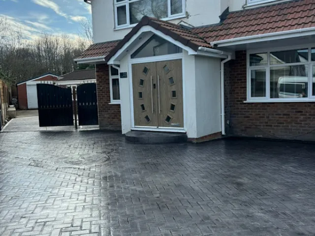 New Pattern Imprinted Concrete Driveway in Cheadle Stockport New Pattern Imprinted Concrete Driveway in Cheadle Stockport