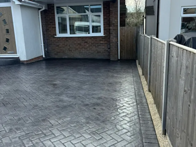 New Pattern Imprinted Concrete Driveway in Cheadle Stockport New Pattern Imprinted Concrete Driveway in Cheadle Stockport