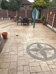 New pattern imprinted patio in Cheadle