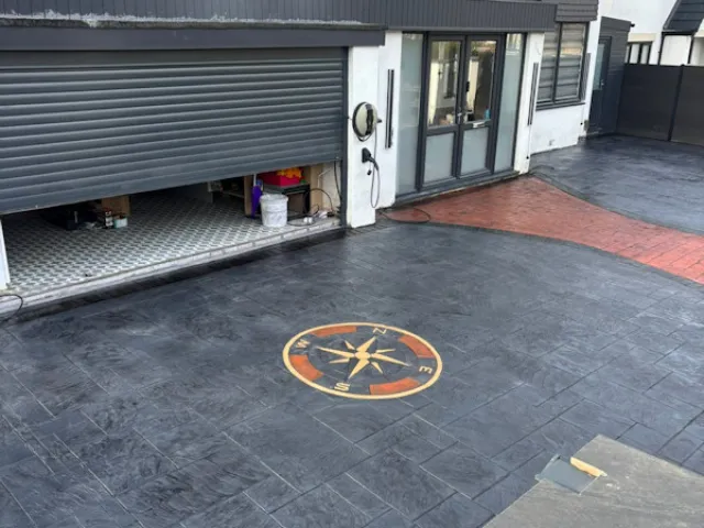 New Pattern Imprinted Concrete Driveway in Northenden Manchester