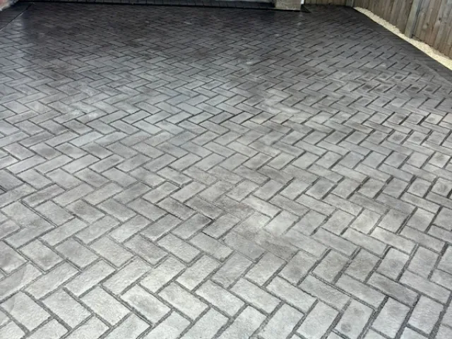 New Pattern Imprinted Concrete Driveway in Cheadle Stockport New Pattern Imprinted Concrete Driveway in Cheadle Stockport