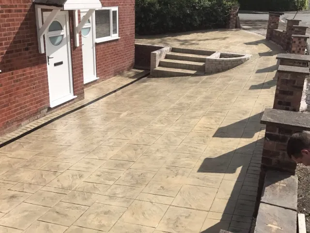 Completed Driveway and wall Completed Driveway and wall