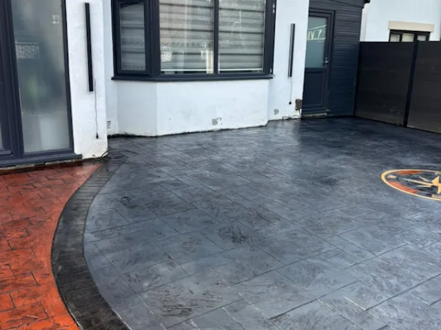 New Pattern Imprinted Concrete Driveway in Northenden Manchester