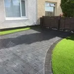 New driveway and artificial grass garden Wythenshawe