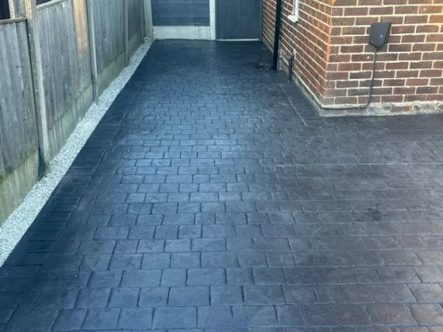 Pattern Imprinted Concrete Driveway in Wythenshaw