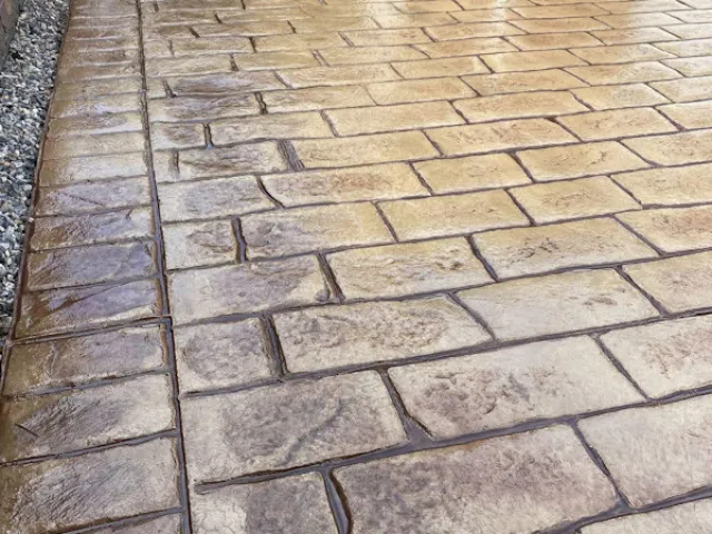 New Pattern Imprinted Concrete Driveway in St Helens, Merseyside New Pattern Imprinted Concrete Driveway in St Helens, Merseyside