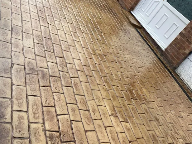 New Pattern Imprinted Concrete Driveway in St Helens, Merseyside New Pattern Imprinted Concrete Driveway in St Helens, Merseyside