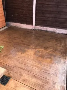 Wood Plank Effect Concrete Patio in Manchester