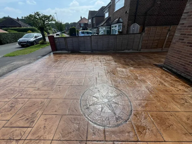 New Pattern Imprinted Concrete Driveway in Wythenshawe