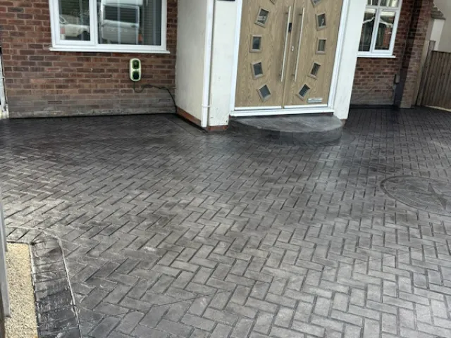 New Pattern Imprinted Concrete Driveway in Cheadle Stockport New Pattern Imprinted Concrete Driveway in Cheadle Stockport