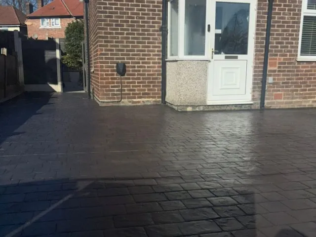 Pattern Imprinted Concrete Driveway in Wythenshaw