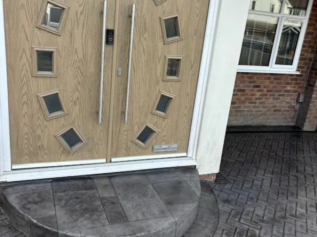 New Pattern Imprinted Concrete Driveway in Cheadle Stockport New Pattern Imprinted Concrete Driveway in Cheadle Stockport