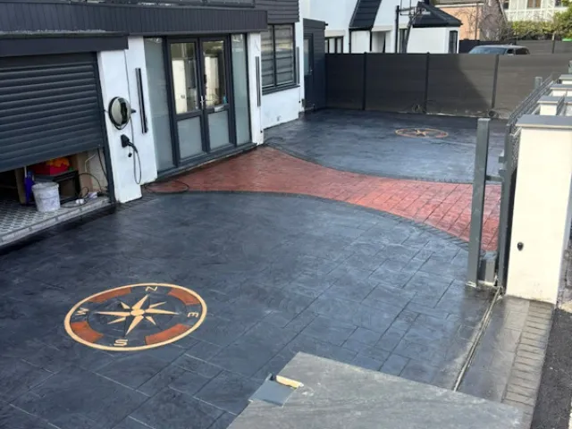 New Pattern Imprinted Concrete Driveway in Northenden Manchester