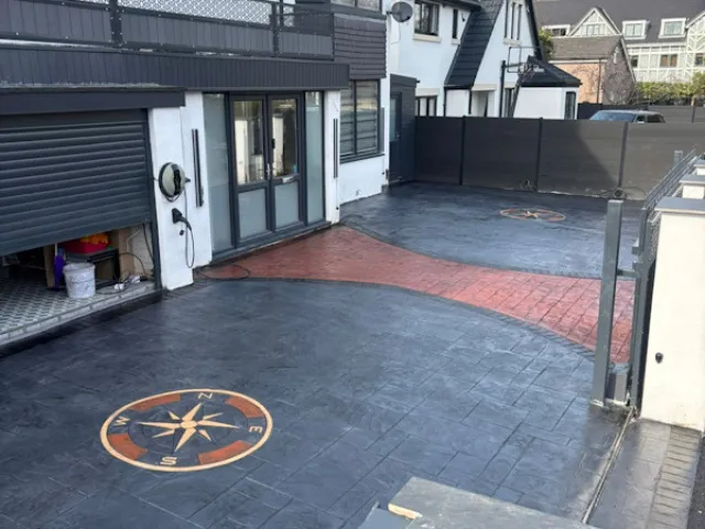 New Pattern Imprinted Concrete Driveway in Northenden Manchester