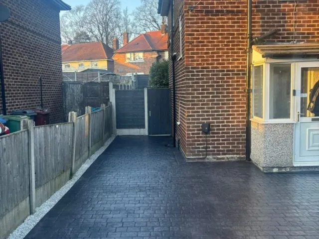 Pattern Imprinted Concrete Driveway in Wythenshaw