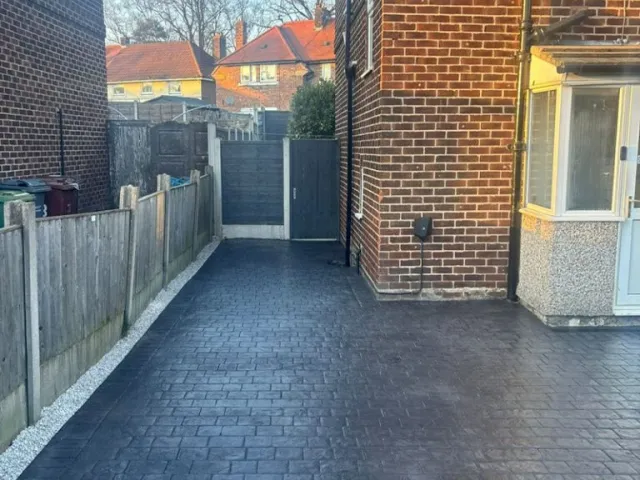 Pattern Imprinted Concrete Driveway in Wythenshaw