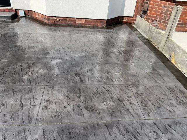 New Pattern Imprinted Concrete Driveway in Salford