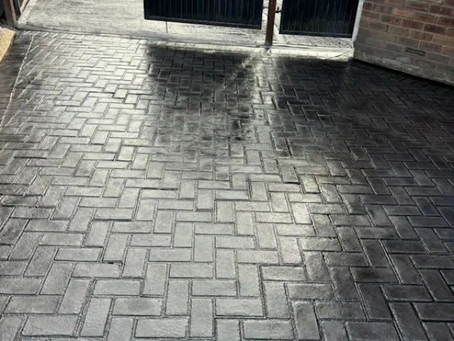 New Pattern Imprinted Concrete Driveway in Cheadle Stockport New Pattern Imprinted Concrete Driveway in Cheadle Stockport