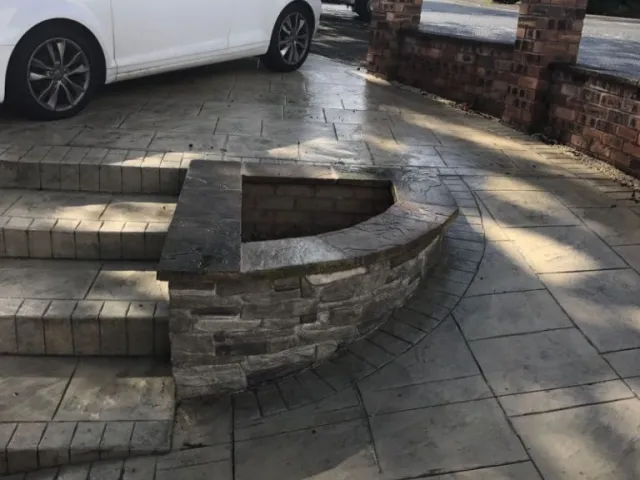 Completed Driveway and wall Completed Driveway and wall