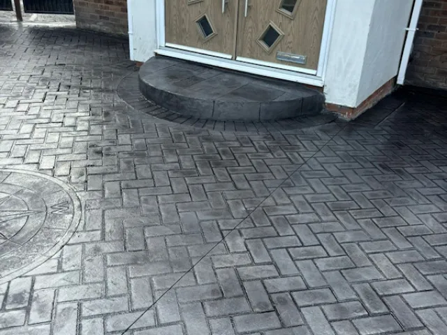 New Pattern Imprinted Concrete Driveway in Cheadle Stockport New Pattern Imprinted Concrete Driveway in Cheadle Stockport